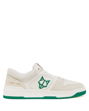 Naked Wolfe CM-01 Leren Suede Sneakers Heren Wit Groen | EDJ241GR