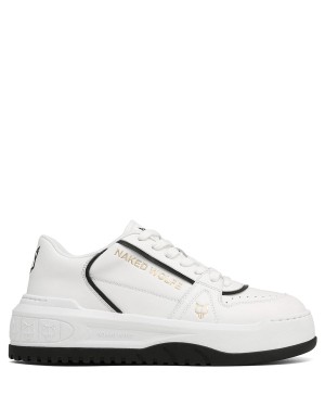 Naked Wolfe Cara Leren Sneakers Dames Wit | SNC4688WQ