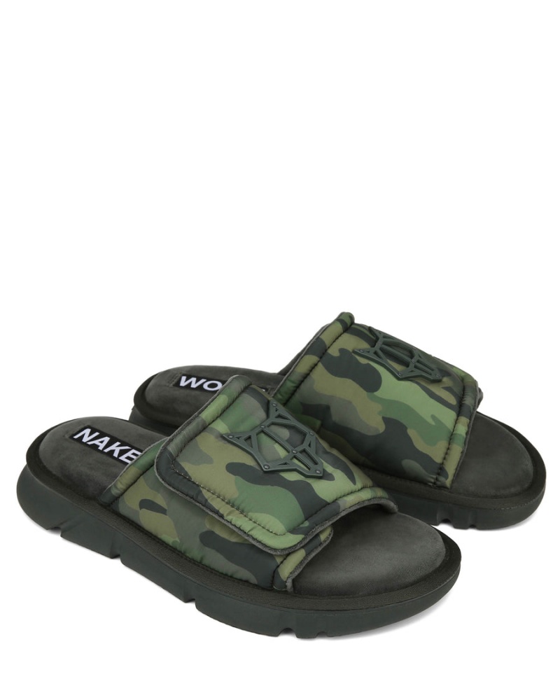 Naked Wolfe Alaska Badeslippers Heren Groen Zwart | YWY6542AB