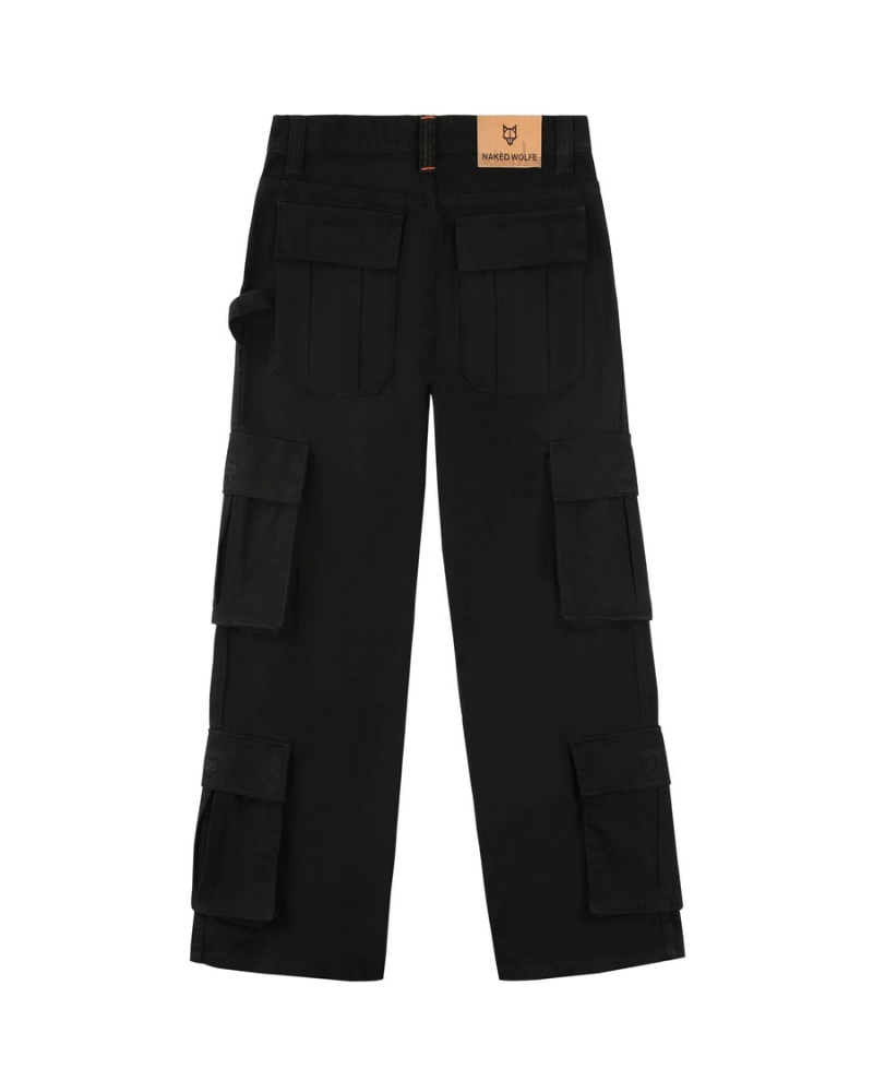 Naked Wolfe Baggy Pocket Cargo Broek Heren Zwart | TMI5482JU