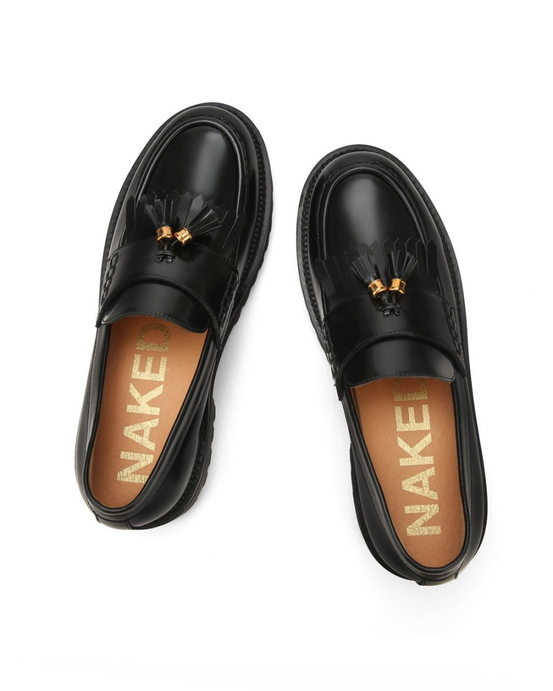 Naked Wolfe Banter Box Leren Loafers Heren Zwart | OMS3070AN