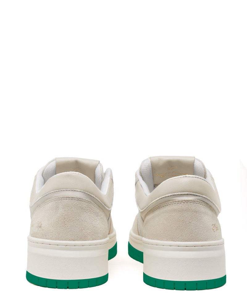 Naked Wolfe CM-01 Leren Suede Sneakers Heren Wit Groen | EDJ241GR