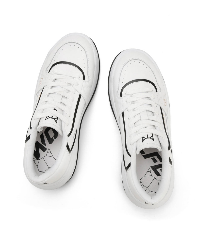 Naked Wolfe Cara Leren Sneakers Dames Wit | SNC4688WQ