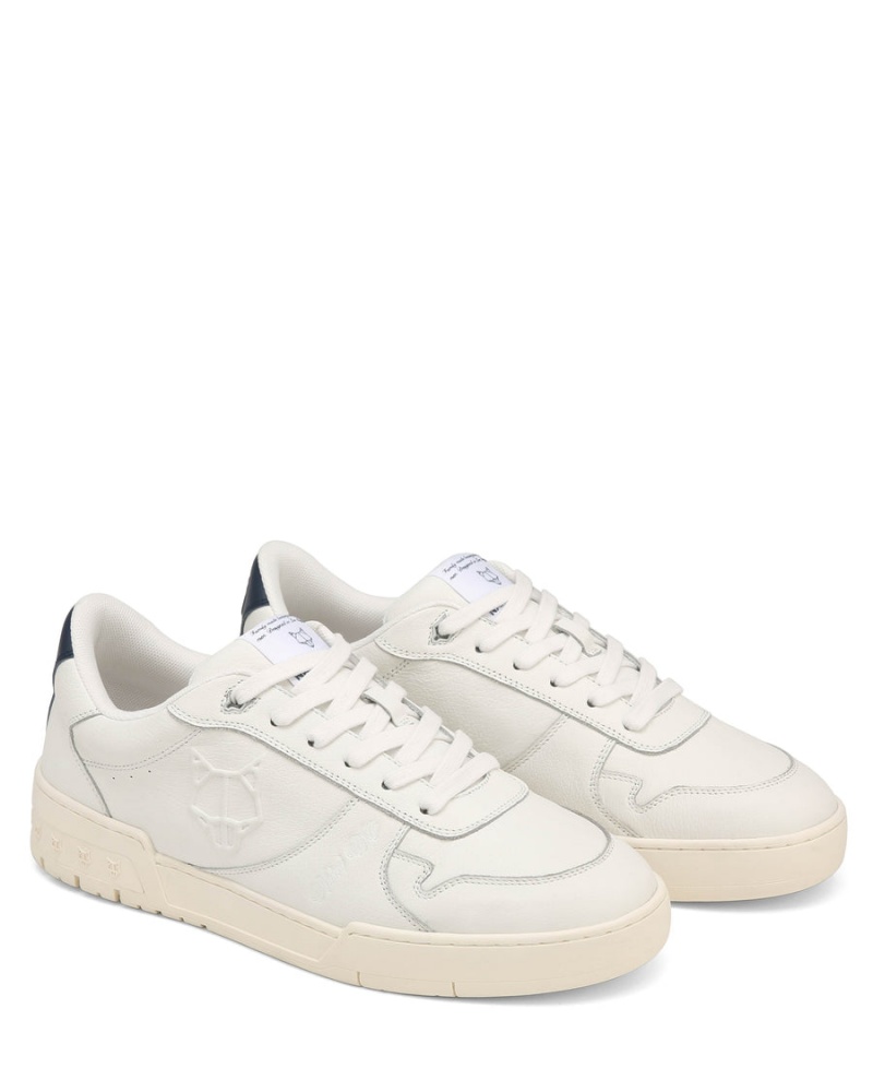 Naked Wolfe Categorie-R Leren Sneakers Heren Wit Blauw | DSA2398AI