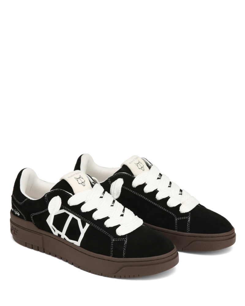 Naked Wolfe Chrome Suede Sneakers Heren Zwart Wit | TVX5366UP