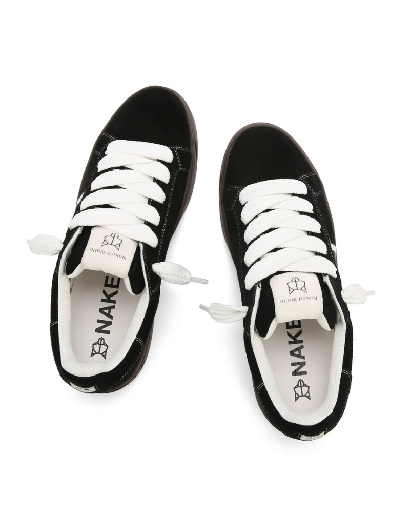 Naked Wolfe Chrome Suede Sneakers Heren Zwart Wit | TVX5366UP