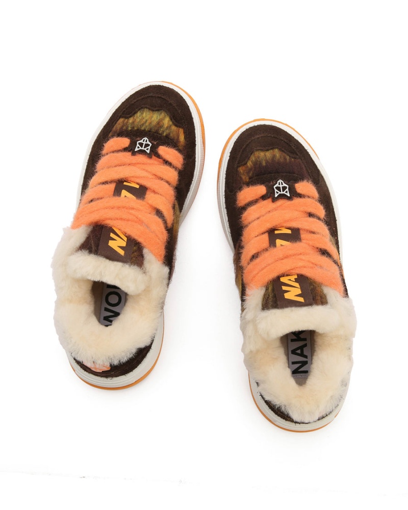 Naked Wolfe Crash Hairy Cow Suede Wol Sneakers Dames Oranje | XEO5392WZ