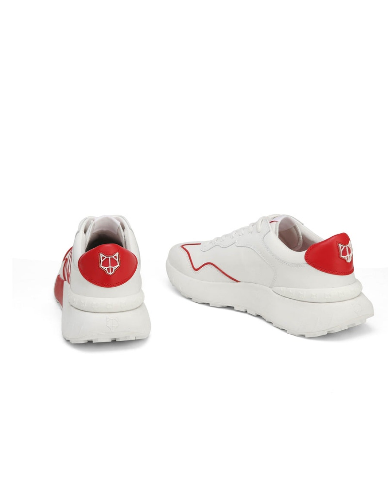 Naked Wolfe Drought Sneakers Heren Wit Rood | DUU1061VT