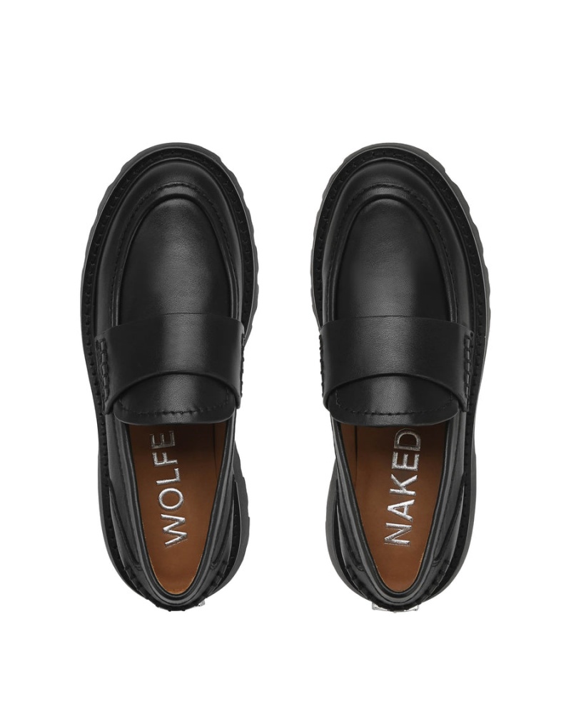 Naked Wolfe Flawless Leren Loafers Dames Zwart | ZUU8789PI