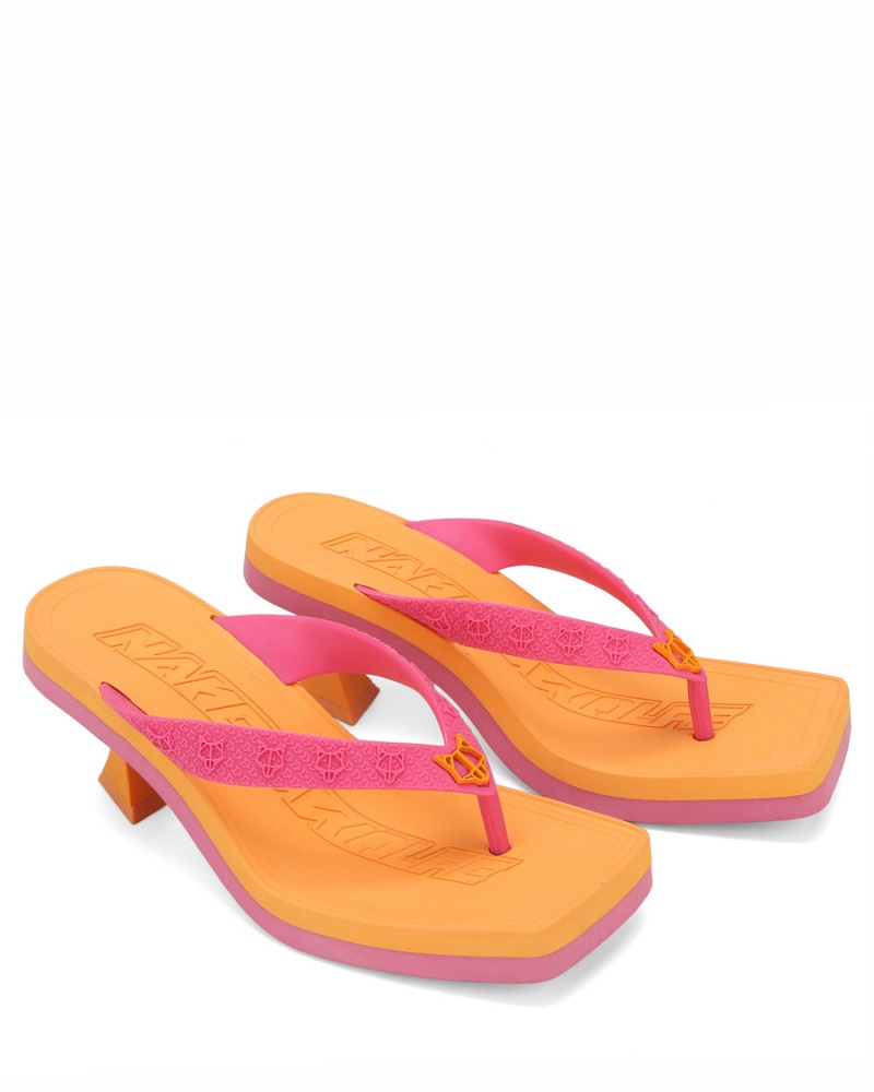 Naked Wolfe Foxy Hakken Sandalen Dames Roze Oranje | KCX707PN