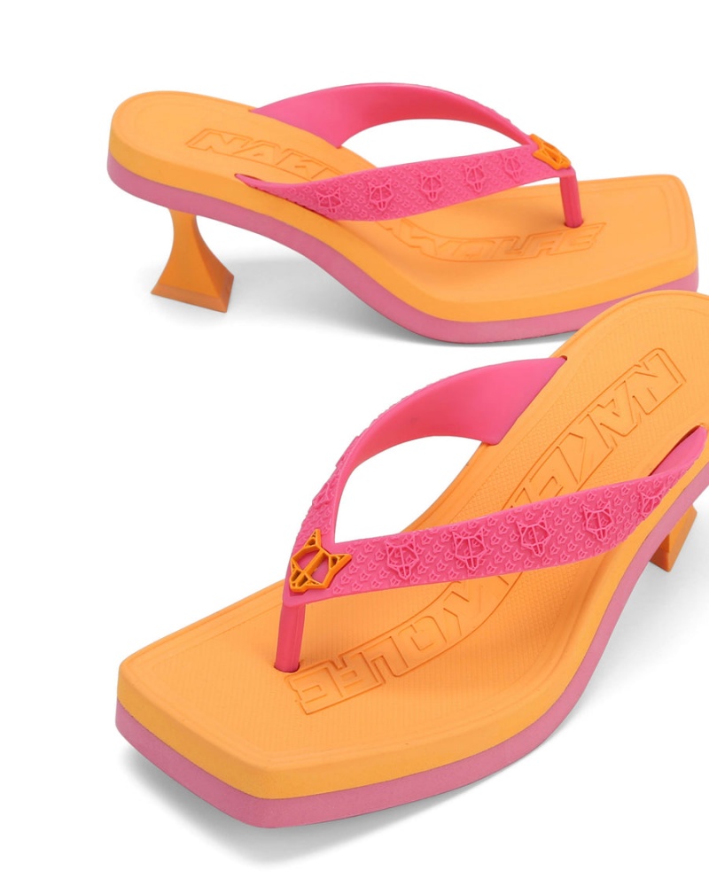 Naked Wolfe Foxy Hakken Sandalen Dames Roze Oranje | KCX707PN