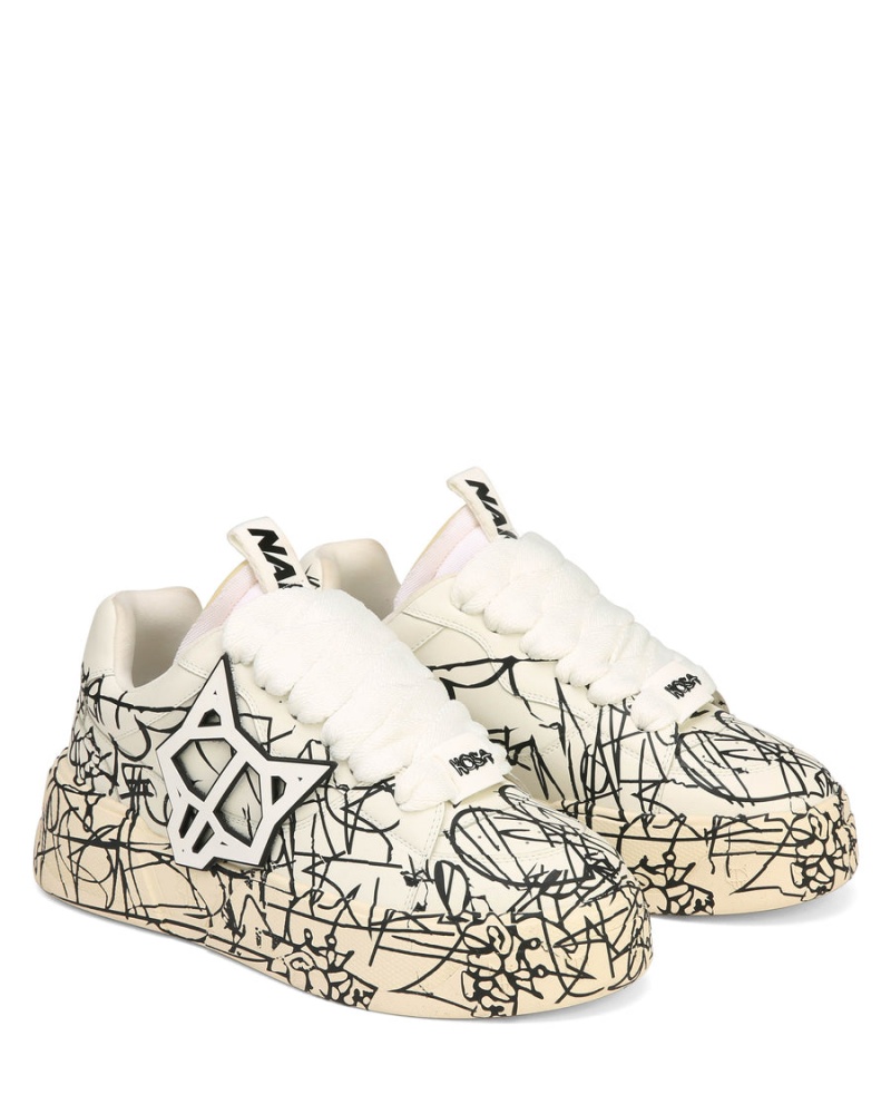 Naked Wolfe Kosa Sneakers Heren Zwart Wit | JOY68100HV