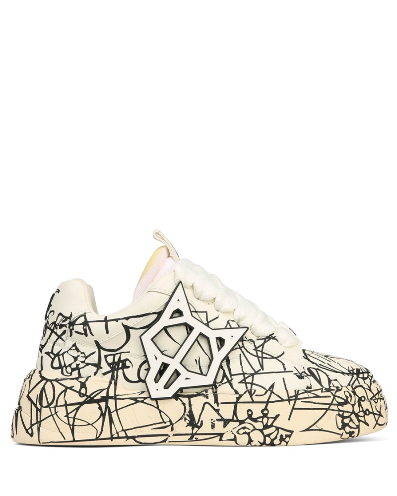 Naked Wolfe Kosa Sneakers Heren Zwart Wit | JOY68100HV