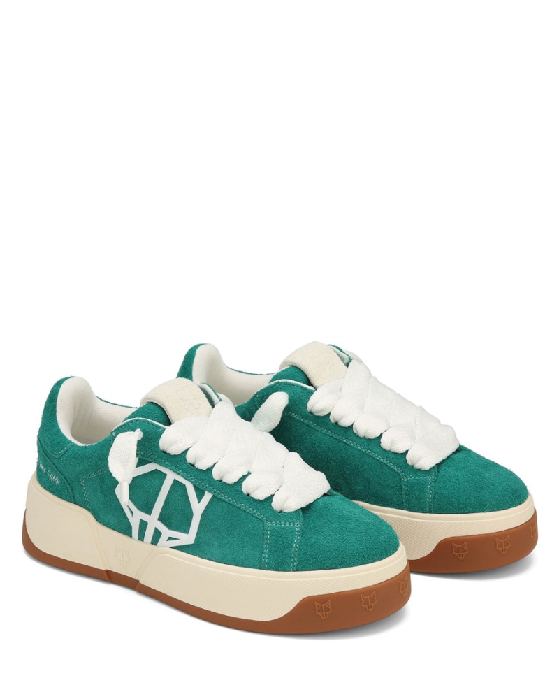 Naked Wolfe Kray Hairy Cow Suede Sneakers Heren Groen | ABK1948CK