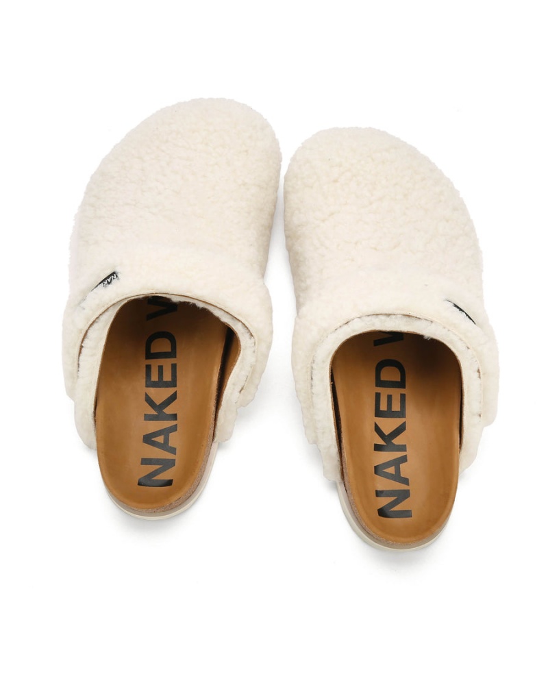 Naked Wolfe Malta Shearling Pantoffels Heren Wit Khaki | MYR8190HP