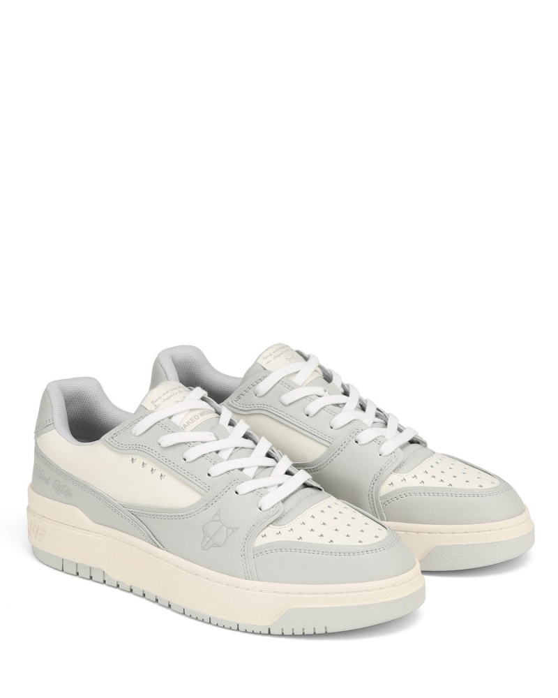 Naked Wolfe NW-01 Leren Sneakers Heren Grijs Wit | LOE2867HF