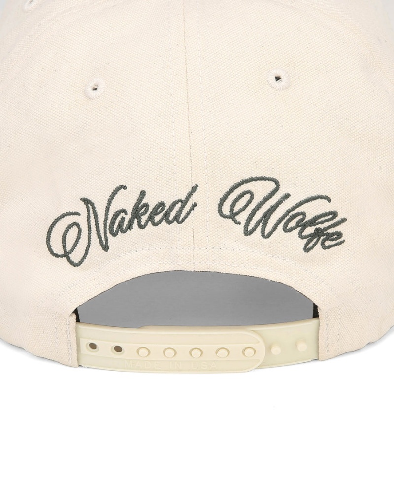 Naked Wolfe Signature Unconstructed Caps Heren Beige Wit Groen | OYS5796RG