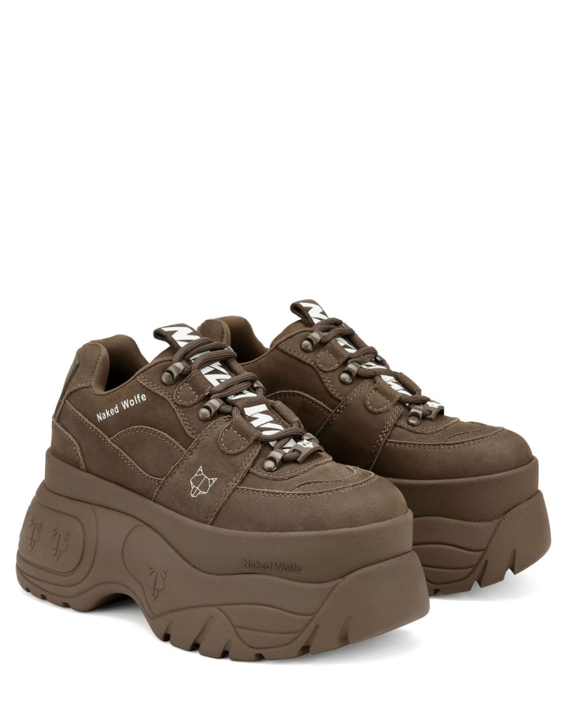 Naked Wolfe Sinner Sneakers Dames Chocola | IWU4567GT