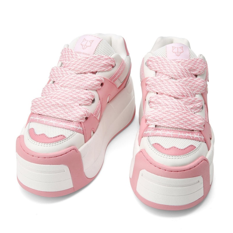 Naked Wolfe Slider Baby Sneakers Dames Roze Wit | HPM10068EN