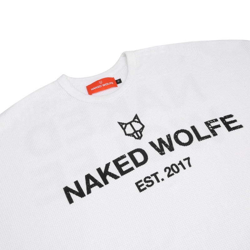 Naked Wolfe Thermal Sweatshirts Heren Wit | LMM7487RW