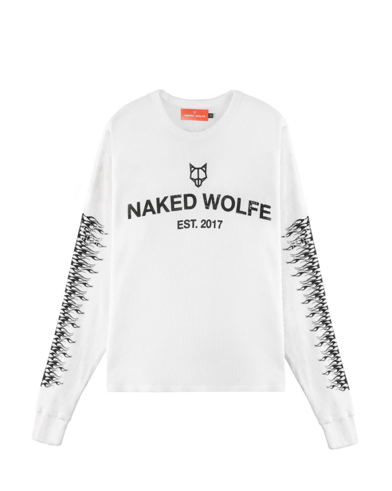 Naked Wolfe Thermal Sweatshirts Heren Wit | LMM7487RW