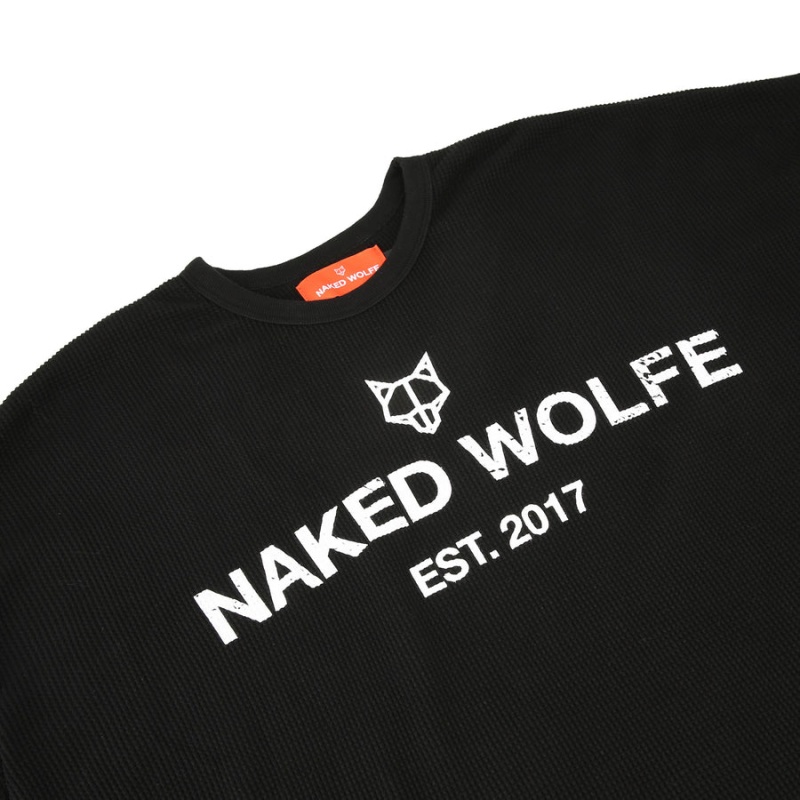 Naked Wolfe Thermal Sweatshirts Heren Zwart | GZE9821WG