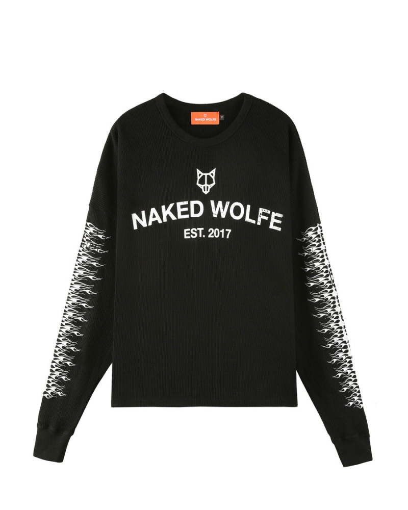 Naked Wolfe Thermal Sweatshirts Heren Zwart | GZE9821WG