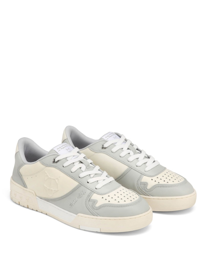 Naked Wolfe Transmission Leren Sneakers Heren Grijs Wit | WWV1519AA