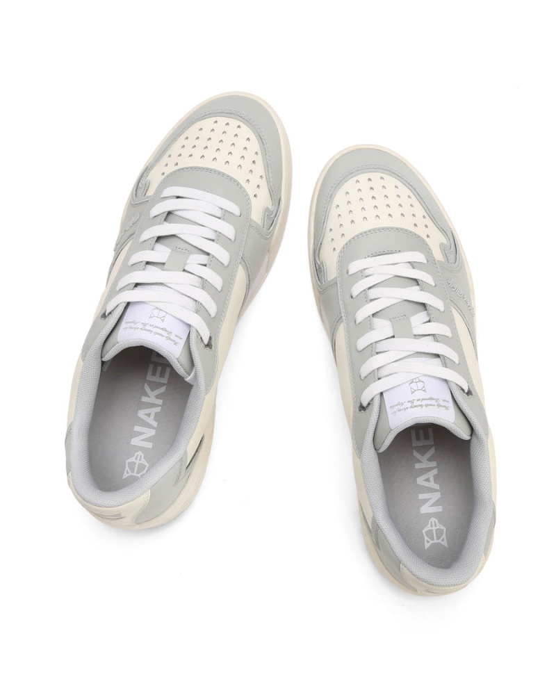 Naked Wolfe Transmission Leren Sneakers Heren Grijs Wit | WWV1519AA