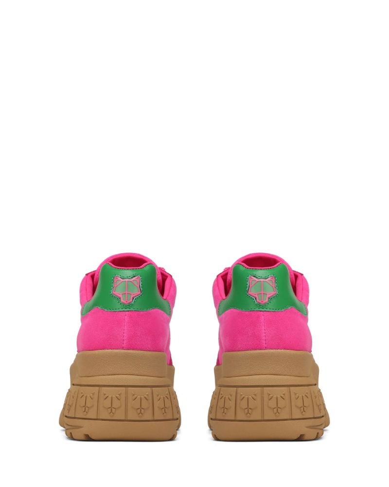 Naked Wolfe Warrior Velvet Sneakers Dames Roze Groen | ERR2153RF