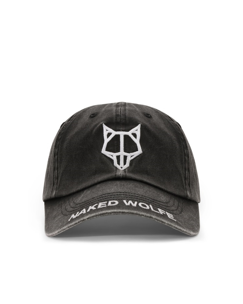 Naked Wolfe Washed Baseball Caps Dames Zwart | QPC8770EA